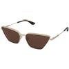 Alexander McQueen AM0501S 002 | Occhiali da Sole Graduati o Non Graduati | Prova Online | Metallo | Cat Eye | Oro | Adrialenti
