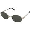 Saint Laurent SL 692 002 | Occhiali da Sole Graduati o Non Graduati | Prova Online | Metallo | Ovali / Ellittici | Argento | Adrialenti