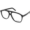 Saint Laurent SL 596 Dune 001 | Occhiali da Vista Graduati | Prova Online | Plastica | Pilot | Nero | Adrialenti
