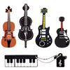 leizhan 5 Pezzi 8GB USB Pen Drive Penna Usb Porta Chiavette Chiave Carino Strumento musicale Regali per i bambini Supporta PC Tablet portatile(5 * 8GB,Strumento musicale)