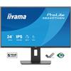 iiyama XB2497HSN-B1 Monitor ProLite da 23,8 pollici con tecnologia IPS, dock USB-C, porta RJ45 (LAN) e supporto ergonomico