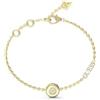 GUESS Bracelet Pour Femme Matelassé Coin Doré JUBB04594JWYGS, Cristal