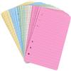 TopHomer Fogli A5 colorati a 6 fori perforati a righe inserti di carta, 5 colori fogli di carta riempitiva, 50 fogli/100 pagine