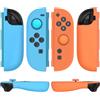 TNP Products TNP JoyCon 2 Custodia per Nintendo Switch 2 2025 - Cover protettiva in silicone per Switch 2 Joycon con tappi per pollice, custodia morbida ergonomica antiscivolo per controller Joy Con (blu neon +