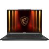 MSI Stealth 16 AI A2HWFG-021IT Intel Core Ultra 9 285H Computer portatile 40,6 cm (16") Quad HD+ 32 GB DDR5-SDRAM 1 TB SSD NVIDIA GeForce RTX 5060 Laptop GPU Wi-Fi 7 (802.11be) Windows 11 Home Nero