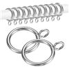 M METERXITY 20 Pcs Anello Per Tenda Con Occhiello Diametro Interno 1 Pollice Adatto A Barre Per Tende Fino A 3/4 Pollice Anelli Per Tende In Metallo Argento Per Finestre Scorrevoli