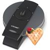 Cloer 1625 Piastra per Waffle a Cuore, 930 W, dimensione di cialda 15,5 cm, grado di doratura selezionabile, spia di controllo, corpo in metallo verniciato grigio