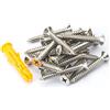 CONPHERON Set di Viti e Tasselli, Tasselli con Vite, per Muro pieno, Mattone Forato, Cartongesso, M8*40mm,10 pezzi