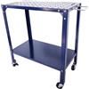 Relaxdays Tavolo da Saldatura con Ruote, Piastra Forata, HxLxP: 91,5x88x46 cm, Blu