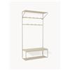 Westwing Collection Appendiabiti da parete in metallo Nash - Beige
