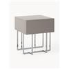 Westwing Collection Comodino in legno Joe - Marrone, Argento