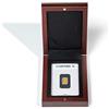 Leuchtturm VOLTERRA Etui for 1 x Gold Bar in Blister Packaging, mahogani