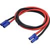 Nuofany Cavo di prolunga EC5 maschio a EC5 femmina adattatore EC5 maschio/femmina cavo di prolunga 10AWG per batteria RC LiPO (1 m/3,3 ft)