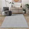 Mias Teppiche Mia's Teppiche Comfort Tappeto moderno a pelo corto, lato inferiore antiscivolo, lavabile fino a 30 gradi, morbidissimo, effetto pelliccia, Grigio, 140 x 200 cm Ovalee