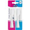 CHICCO (ARTSANA SpA) TESTINE Per Spazzolino Elettrico Chicco Set 2 Pezzi