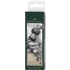 Faber-Castell - Pennarelli Pitt Artist Pen, 4 spessori di tratto, grigio | Inchiostro da disegno resistente all'acqua e alla luce con punte S, F, M e a pennello per schizzi e illustrazioni
