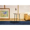 PIB Tavolino piccolo in marmo, stile scandinavo, 32x32x45 cm, design tripode e testurizzato