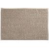 MSV - Tappetino da bagno in microfibra di ciniglia - Pelo lungo, antiscivolo - Comodo anello per appenderlo - Comfort e igiene ottimizzati - Talpa - Tappetino singolo - 40x60 cm