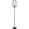 Eglo Lampada da terra Newtown, piantana vintage a uno punto luce, lampada a stelo retrò in acciaio, nero, E27, incl interruttore a pedale