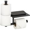 Relaxdays Portarotolo in Metallo con ripiano, Porta Cellulare, Chiavi e fazzoletti, 27x28x10.5 cm, Colore Non specificat