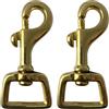 aufodara 2 Pz Robusto Moschettoni Girevoli in Ottone per Guinzaglio Cani, Accessori per Borse fai da te, Cinghie dello zaino, Collari per cani, Corda Paracord, Portachiavi, Accessori Hardware (20mm)