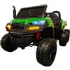 Pilots Kids Macchina Elettrica per Bambini Gator Jeep Farmer Verde 6x6 con 2 Posti