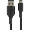 Belkin CAB007bt1MBK cavo USB 1 m USB A Micro-USB A Nero (BELKIN BRAIDED A-MICROUSB 1M BLK)