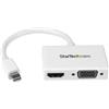 StarTech.com Adattatore Mini DisplayPort a HDMI e VGA - Convertitore audio/video da viaggio mDP 2 in 1 - 1920x1200 / 1080p - bi