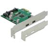 DeLOCK Scheda PCI Express x1 per 2 x USB 5 Gbps USB Type-C femmina esterno (Delock PCIe x1 Card 2x USB Type-C USB3.2 Gen1 inklu