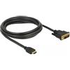 DeLOCK 85654 cavo e adattatore video 2 m HDMI tipo A Standard DVI Nero (Delock adapterkabel - 2 m)