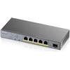 Zyxel GS1350-6HP-EU0101F switch di rete Gestito L2 Gigabit Ethernet [10/100/1000] Supporto Power over Ethernet [PoE] Grigio (6