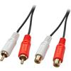 Lindy 35671 cavo audio 2 m 2 x RCA Nero, Rosso, Bianco