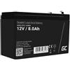 Green Cell Batteria Green Cell AGM VRLA 12V 8Ah senza manutenzione per sistema di allarme, registratore di cassa, giocattoli