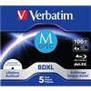 Verbatim M-Disc BD-R XL 100GB/1-4X JewelCase (5 disco)-Archive Medium