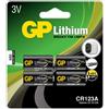 GP Batteries LITHIUM BATTERY CR123A - Lithium CR 123A, Single-use - battery, CR123A, Lithium-Manganese Dioxide [LiMnO2], 3 V, 4 pc[s], Black