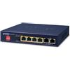 PLANET GSD-604HP switch di rete Non gestito Gigabit Ethernet [10/100/1000] Supporto Power over Ethernet [PoE] Blu (4-Port 10/10