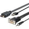 Vivolink PROHDMIMVGA1 cavo e adattatore video 1 m HDMI+VGA+USB+3.5mm HDMI+VGA [D-Sub] +USB+3.5mm Nero (PRO HDMI+USB+VGA/AUDIO -