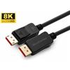 Microconnect MC-DP-MMG-100V1.4 cavo DisplayPort 1 m Nero (8K Displayport 1.4 Cable 1m - Displayport version 1.4, - Black suppor