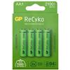 GP-BATTERY RECYKO 210AAHCE-2WB4/AA - ReCyko, Rechargeable battery, - AA, Nickel-Metal Hydride [NiMH], 1.2 V, 4 pc[s], 2000 mAh - Warranty: