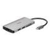 D-LINK HUB USB-C 8-IN-1 CON HDMI ETHERNET LETTORE CARD E POWER DELIVERY 60W USCITE HDMI x1 Ethernet x1 USB 3.0 x3 USB-C x1 SD x