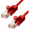 ProXtend 5UTP-003R cavo di rete Rosso 0,3 m Cat5e U/UTP [UTP] (CAT5e U/UTP CU PVC Ethernet - Cable Red 30cm - Warranty: 360M)