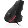 EWENT MOUSE ERGONOMICO CONTRO TUNNEL CARPALE CON IMPUGNATURA VERTICALE 100DPI USB EW3156