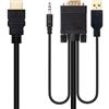 Nanocable 10.15.4350 cavo e adattatore video 1,8 m HDMI tipo A (Standard) VGA (D-Sub) + 3.5mm + USB Type-A