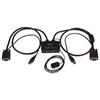 STARTECH Switch Commutatore KVM USB VGA a 2 porte - Alimentato via USB con pulsante di commutazione a distanza