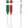 Nanocable 10.24.1201 cavo audio 0,2 m 3.5mm 2 x 3.5mm Bianco