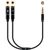 Nanocable 10.24.1202 cavo audio 0,3 m 3.5mm 2 x 3.5mm Nero