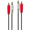 Lindy 35661 cavo audio 2 m 2 x RCA Rosso, Bianco