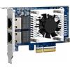 QNAP Dual-port BASET 10GbE network expansion card low-profile form factor PCIe Gen3 x4 Aquantia AQC107 - QXG-10G2T