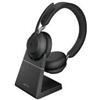 Jabra Evolve2 65, MS Stereo Auricolare Wireless A Padiglione Ufficio USB tipo A Bluetooth Nero