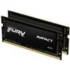 Kingston Technology FURY 16GB 3200MT/s DDR4 CL20 SODIMM [Kit of 2] Impact (Kingston FURY Impact - 16GB: 2x8GB - D)